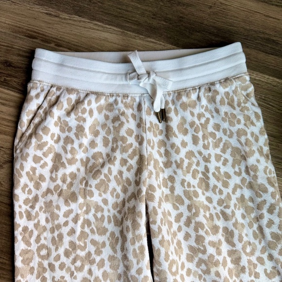 Old Navy Easy Vintage Animal Print Tan Jogger Pants Drawstring Waistband Size XS - Picture 4 of 13